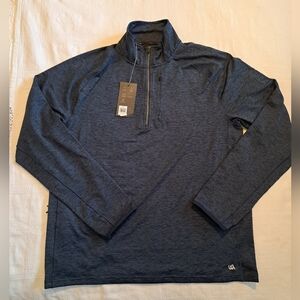 VRST Men's Accelerate warm up 1/2 zip  Dark Ardosia Slate Heather top, New